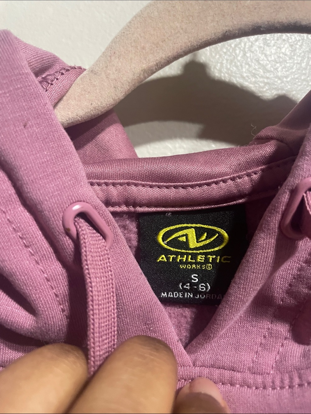 Athletic Works Mauve Pink Hooded Sweatshirt - Picture 2 of 6